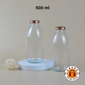 Botol Susu Kaca Tutup Gold 500 ml