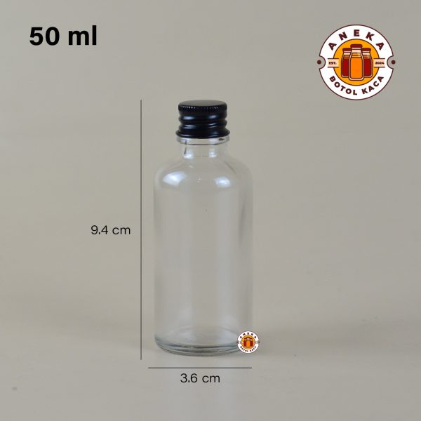 Botol Kaca Mini Tutup Aluminium 50 ml - Image 4